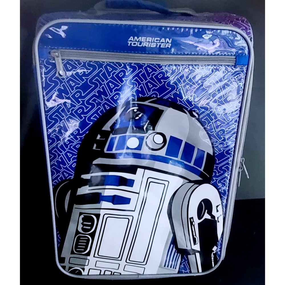 American Tourister Star Wars R2-D2 Kids Rolling Suitcase‎ Blue Purple Carry-on